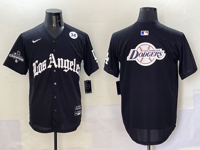 Men Los Angeles Dodgers Blank Black Five generations Joint Name 2025 Nike MLB Jersey style 88->los angeles dodgers->MLB Jersey